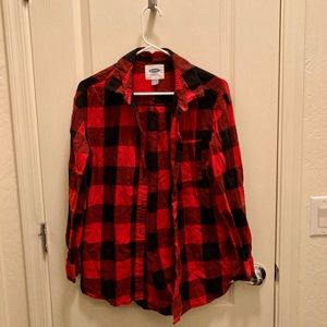 Old navy red and black flannel size Medium
